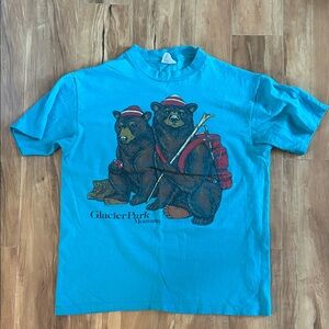 One of a kind vintage glacier national park hiking bears tee - boots 🥾
